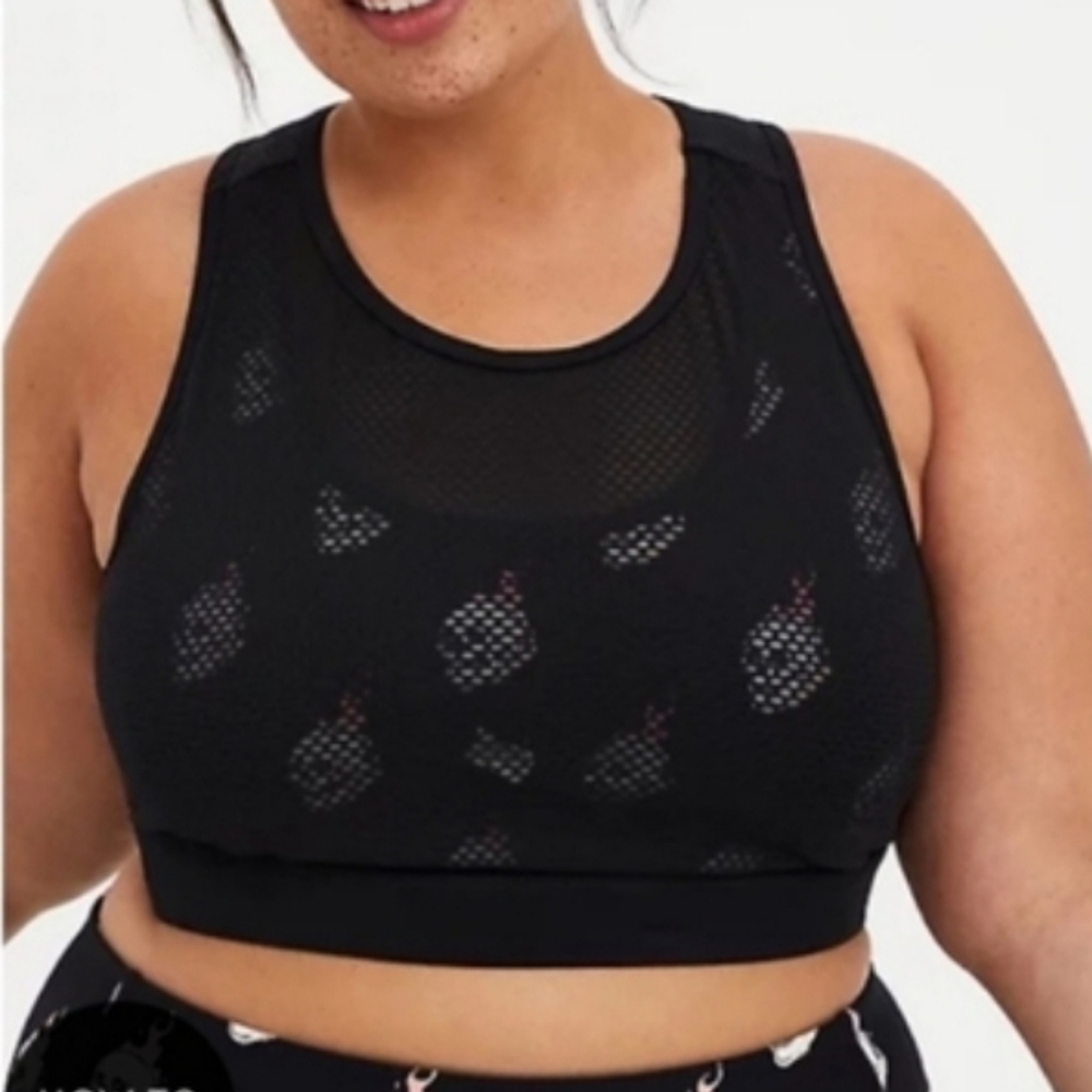 Torrid Active Black Skull Sports‎ Bra Size 2X